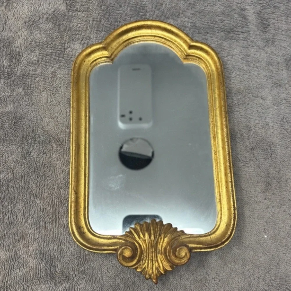 Vintage RDE Imports Italy Gold Gilt Florentine Wall Mirror Rococo Handmade